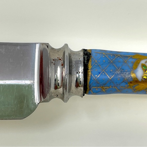 Vintage A.E. Lewis & Co Carving Knife Porcelain Handle Stainless Steel England - Picture 9 of 15